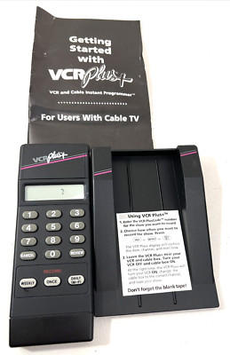 VCR Plus + Instant Programmer Remote Control and Manual 1990 GemStar  Vintage