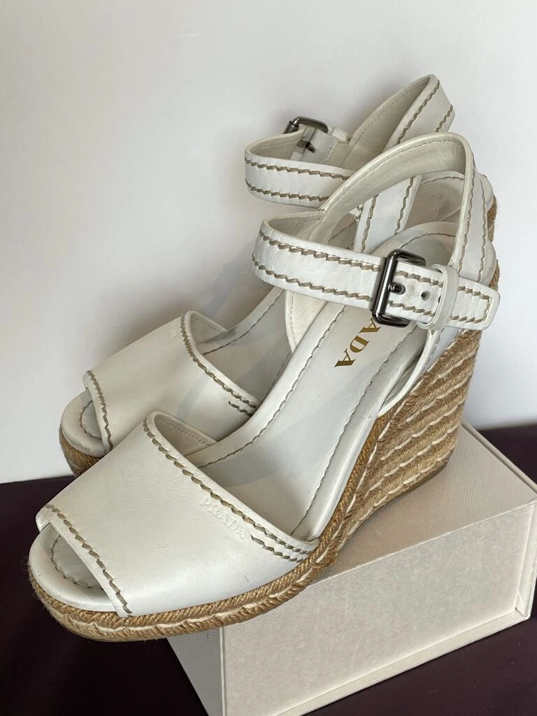 Prada espadrille deals wedge sandal