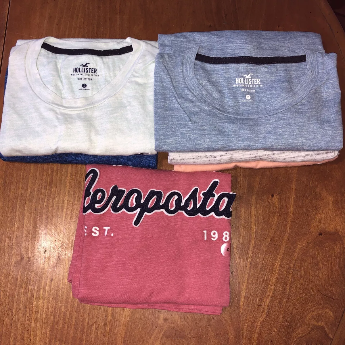 Guys Men Aeropostale Hollister T Shirts Casual Shirts Lot 6 Sm Med EUC