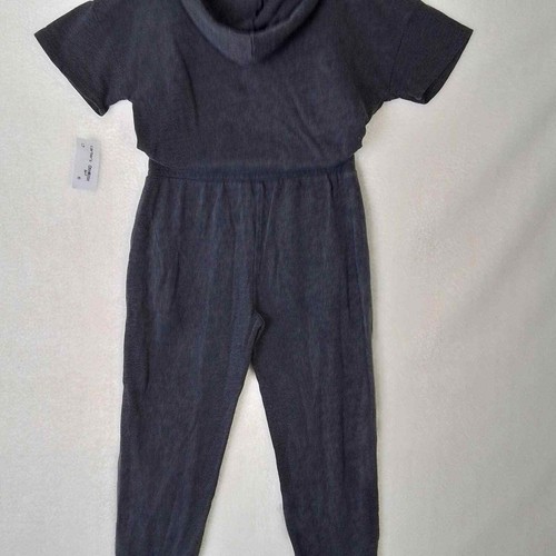 Carter's Kid Hooded French Terry Jumpsuit Girl's Size 8 in Dark Gray - Picture 8 of 16