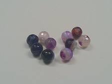 Natural Madagascar Agate Beads, Grade A, Faceted, Round, Purple, 6mm Hole 1mm