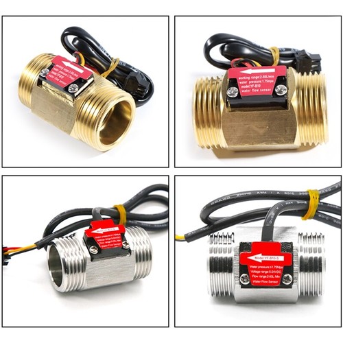 1-inch Small Water Flow Switch Brass Water Sensor Hall Flow Meter DC3.5~24V - Picture 3 of 5
