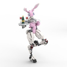 YOUFOY Pink Rabbit Robot 468 Pieces from TV Series Building Toys Set MOC