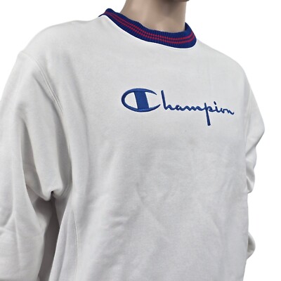 Champion Vintage Reverse Weave Spellout Logo Crewneck Sweatshirt, Mean's Medium