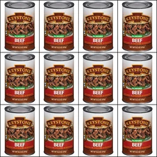 12 Canned 🇺🇸USA Made Keystone Meat Natural Beef 14.5oz Camping Food Ex 10/2030