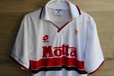 AC MILAN ITALY 1993 1994 AWAY FOOTBALL SHIRT JERSEY LOTTO SIZE M