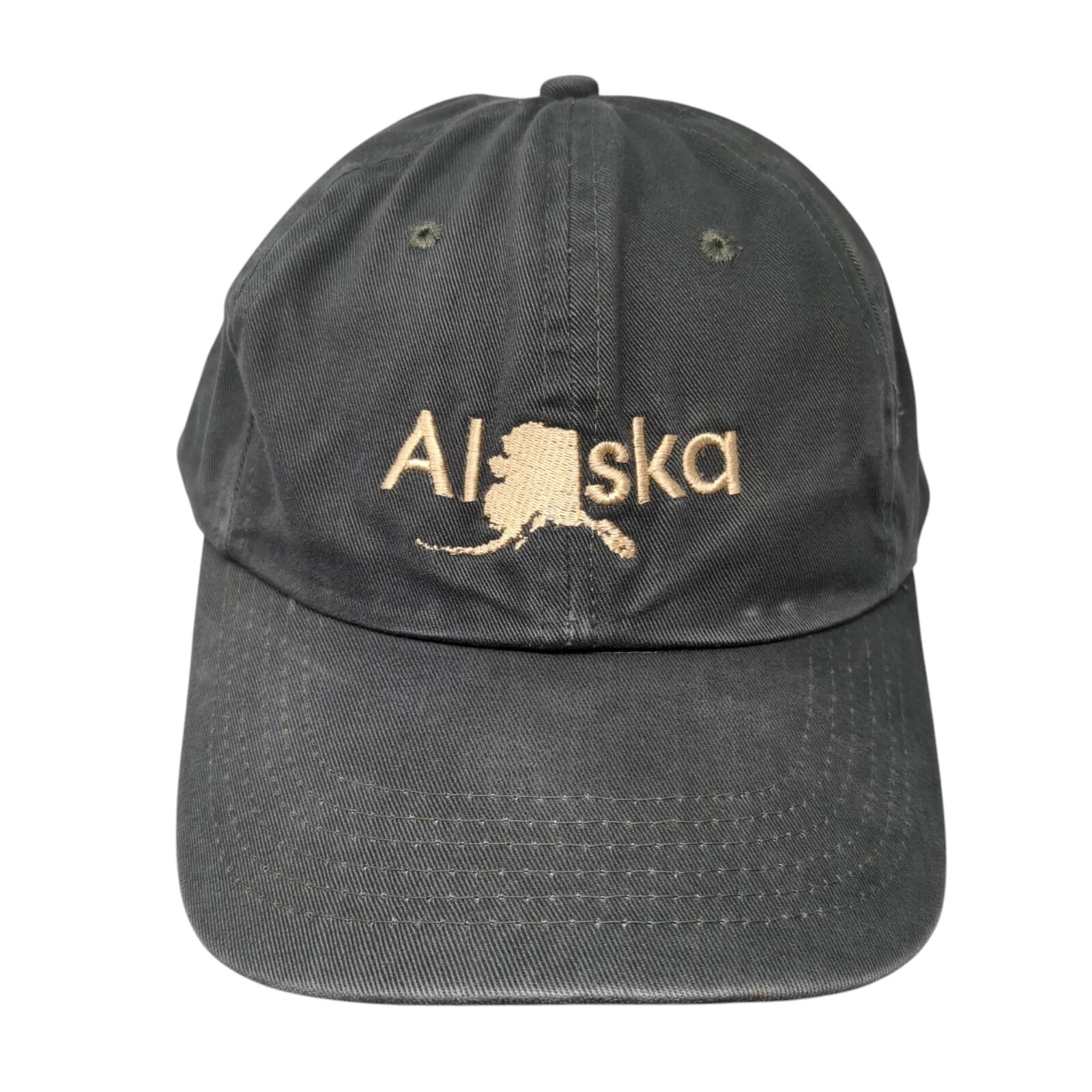 Alaska Snapback Hat Gray One Size Adjustable Embr… - image 1