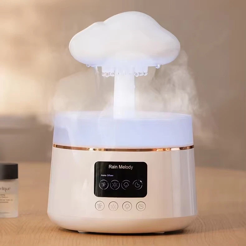 Rain Melody Cloud LED Humidifier Water Drip Rain Cloud Diffuser Aromatherapy USA - Image 2 of 4