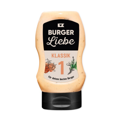 BURGER LIEBE Burgersoße - Klassik - 300ml BBQ Grill Sauce Dip Dressing klassisch