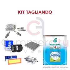 KIT TAGLIANDO 4 FILTRI + CANDELE + OLIO SELENIA FIAT PANDA 500 YPSILON 1.2 GPL