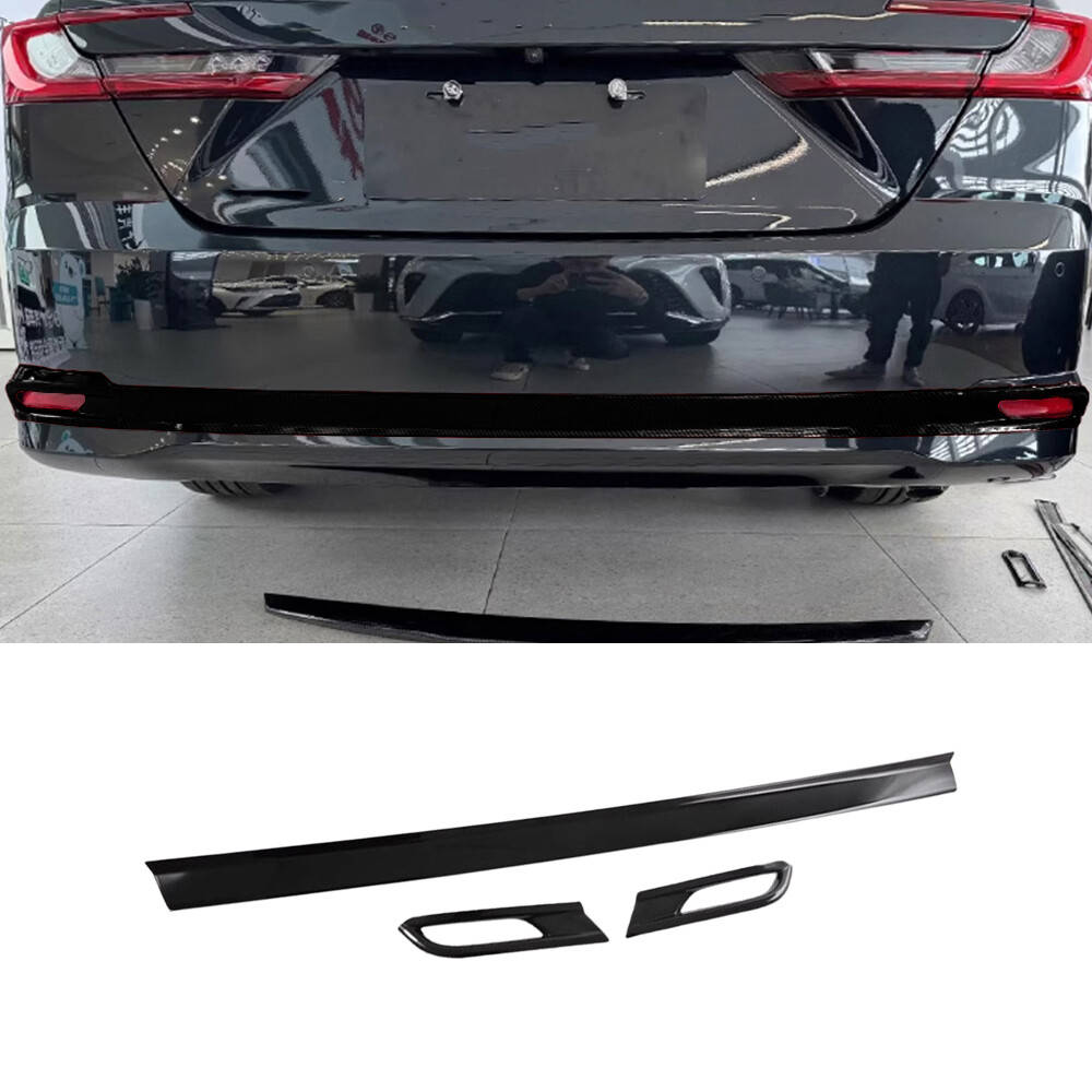 Car Rear Bumper Spoiler Board Refit 3* For Toyota Camry 2024-2025 Bright Black