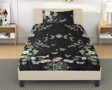 Duvet Cover Twin Midnight Flowers With Pillow Covers