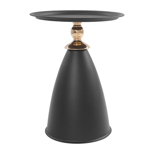 Small Round Side Table, Iron Side Table for Small Spaces, Modern Couch End Table - Picture 6 of 18