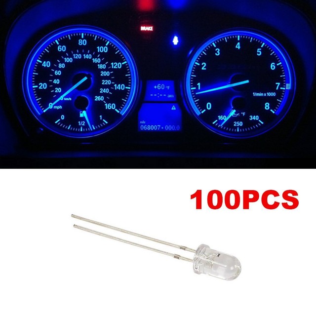 100PCS Blue 5mm Mini LED for Chevy GMC Instrument Cluster Gauge Panel