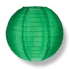 20" Dark Green Nylon Lantern, Even Ribbing, Durable, Hanging Decoration