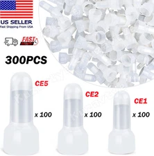 300PCS Closed End Crimp Cap Nylon Copper Core Electrical Wire Connector Terminal