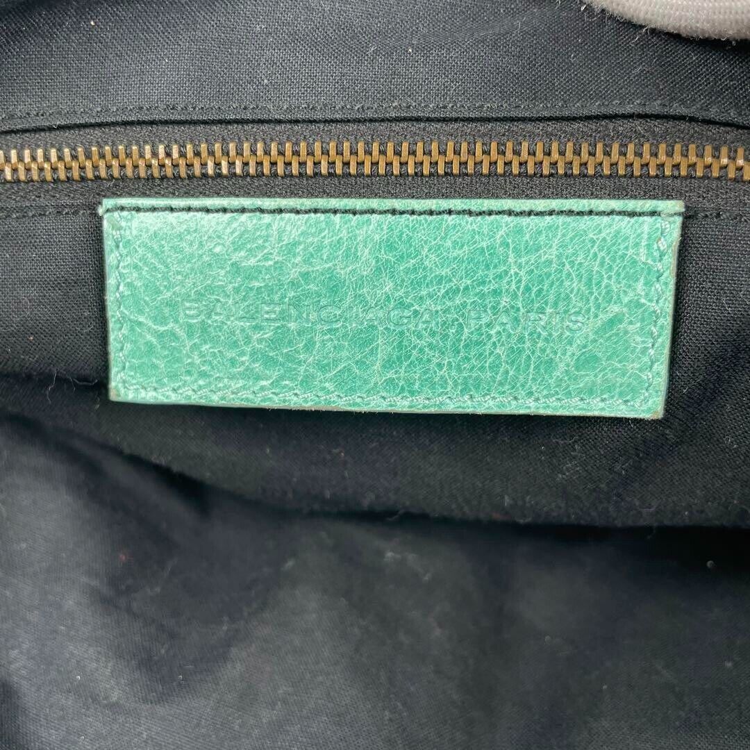 BALENCIAGA The City Classic 2-way Handbag Shoulder Bag Green BALENCIAGA The City Classic 2-way Handbag Shoulder Bag Green