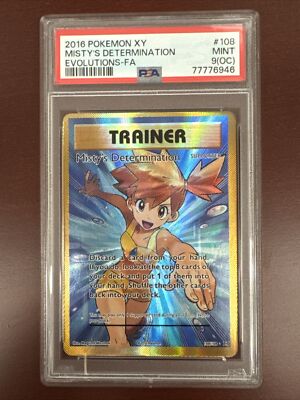 Misty's Determination PSA 9 XY Evolutions 108/108 Pokemon Full Art