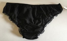 RARE TRUE VTG. BIKINI PANTIES 100 NYLON SIZE 4 EUR BLK DOROTHY PERKINS 60's
