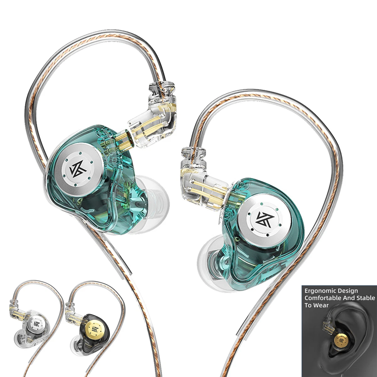 KZ EDX Pro HIFI Dynamic Bass Earphones in Ear Monitor Headphones