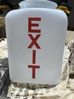 Vintage 1930s  Exit Globe Milk Glass