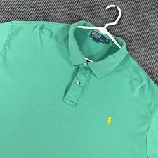 Polo Ralph Lauren Shirt Mens 2XB Big Green Short Sleeve Casual Golf Comfort