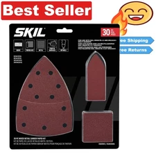 Professional Quality 30-Piece Sanding Paper Kit with Aluminum Oxide Finish