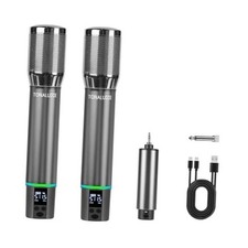 Wireless Microphones, Professional Rechargeable Karaoke Microphone System,