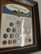 Wartime Silver Nickles and Pennie’s Framed Perfect Condition