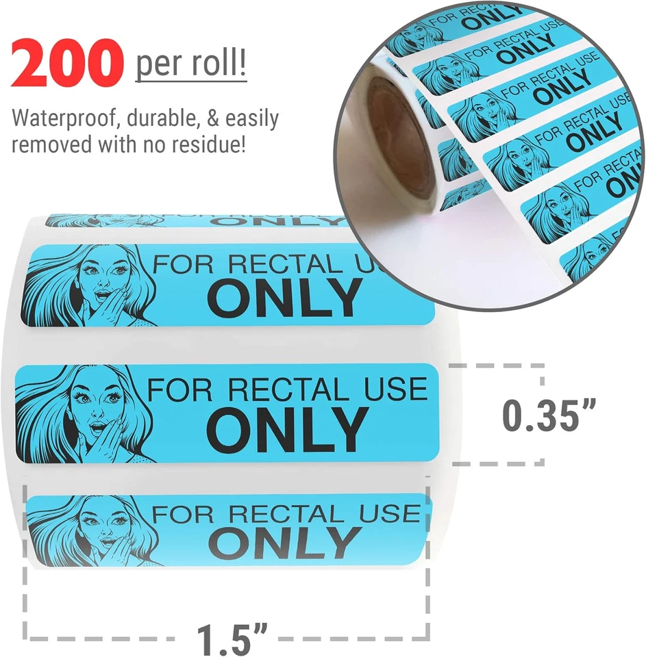 Pegatinas rectales solo uso - Divertidos regalos mordaza para adultos - Bromas para adultos (200/R Foto 4 de 4