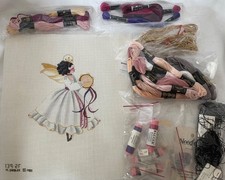 Melissa Shirley ANGEL with TAMBORINE - Hand Painted Needlepoint Canvas fibers