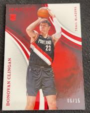 Donovan Clingan 2024-25 Panini Immaculate Collection 06/15 Red RC Blazers #52