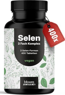 Selenium high-dose triple complex - 400 tablets - 200µg selenium - Vegan