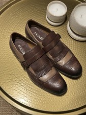 Men’s Prada Monk Strap Brogues Size UK 10 US 11