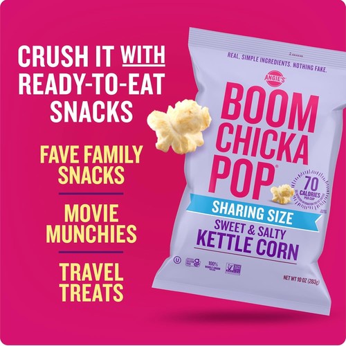 BOOMCHICKAPOP Kettle Corn Popcorn Sweet & Salty 10oz Party Size Gluten Free - Picture 7 of 9