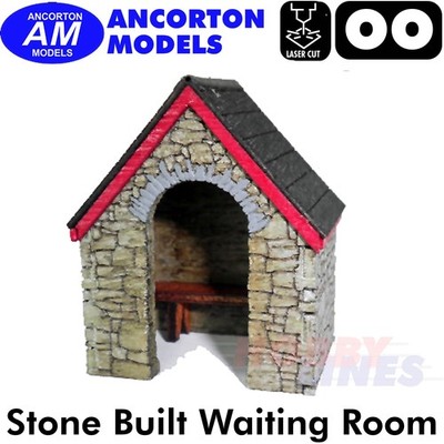 STONE BUS SHELTER Laser Cut Kit OO Gauge 1:76 scale Ancorton Models OOBUS1
