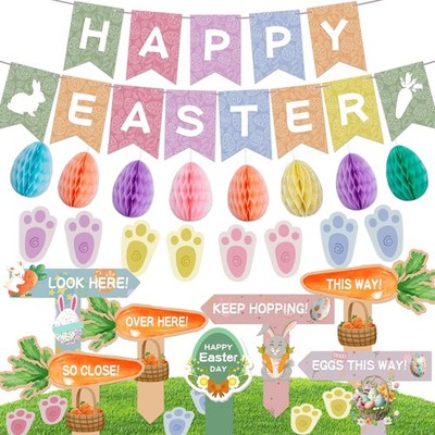 Syoulin - 24tlg. Ostereiersuche Set, Ostern Deko Zuhause, Ostern Nr, Farbe 