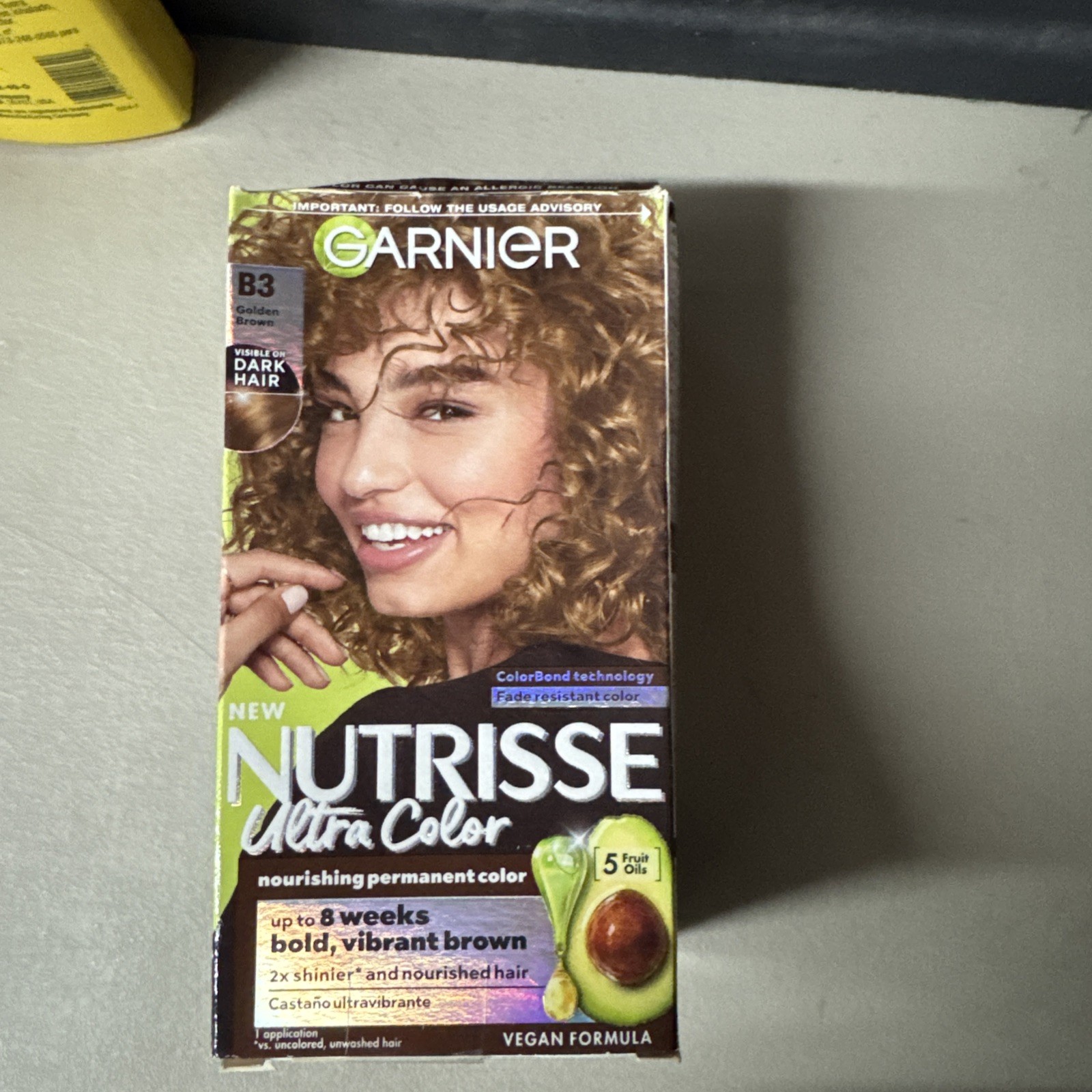 New Garnier Nutrisse Ultra Nourishing Hair color Golden Brown               G-B3