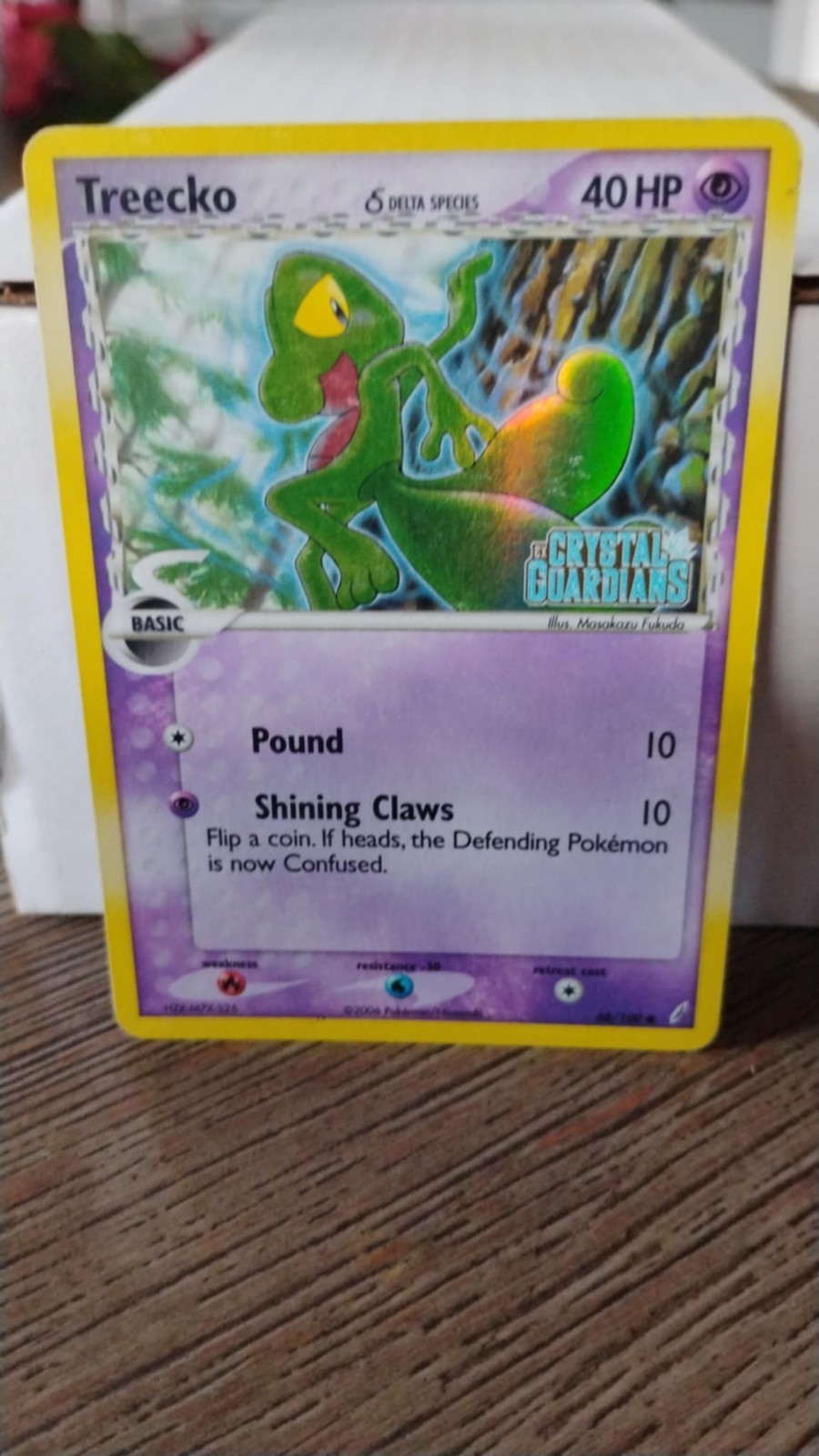 TREECKO Crystal Guardians POKEMON Delta Species Holo Stamped Trading Card 68/100