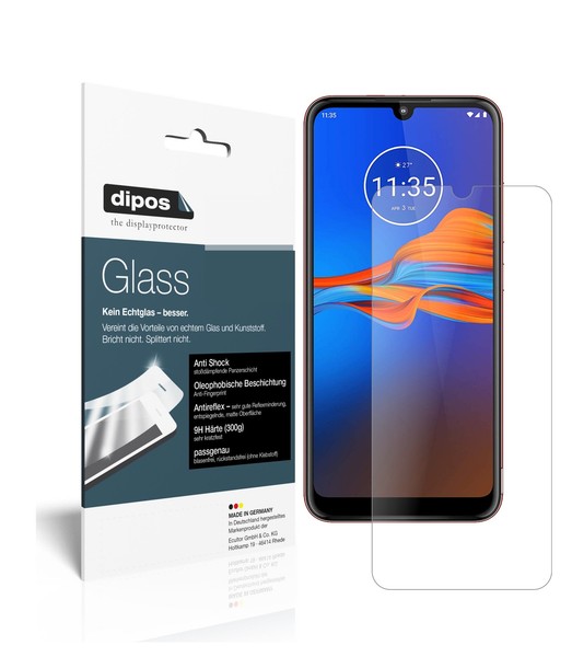 2X Schutzfolie FüR Motorola Moto E6 Plus Matt - Anti-Shock 9H Folie Dipos Glass-image