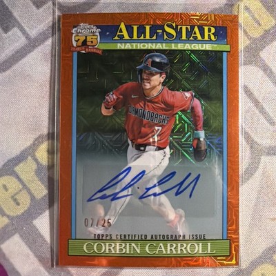 2026 Topps Series 2 Corbin Carroll All-Star Orange Chrome Mojo /25 Auto