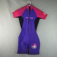 Body Glove Wetsuit Womens Medium M-7 Purple Pink Shorty 3/2mm Density Surf Swim