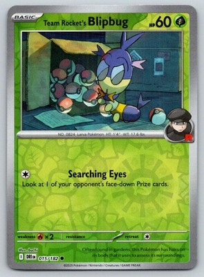 TEAM ROCKET'S BLIPBUG 015/182 C DESTINED RIVALS POKEMON MP BUCHI