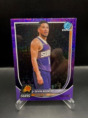 2025-26 Bowman Chrome Devin Booker Purple Mojo Refractor /250 #124