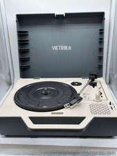  BROKEN Victrola Re-Spin Suitcase Vinyl Record Player - Gray