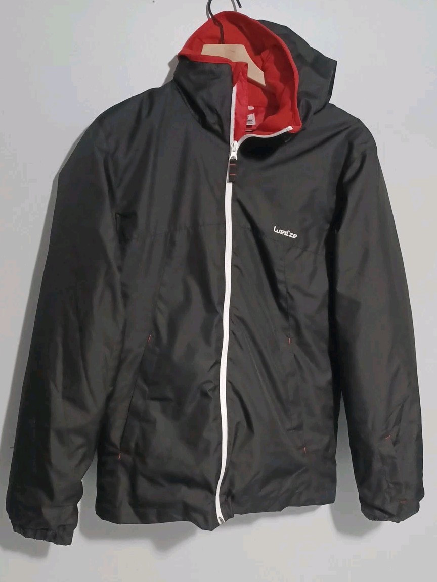 Decathlon Wedze Ski Jacket With Hood Black & Red Women's XS