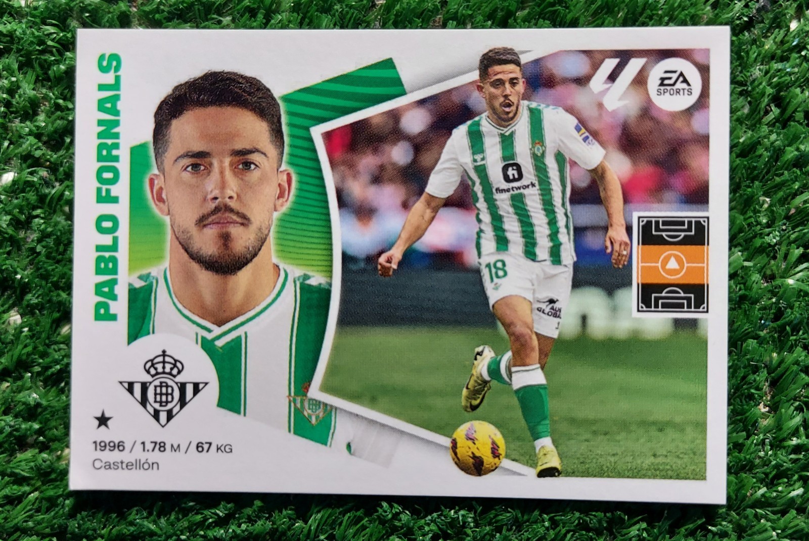 FIGURINA CALCIATORI PANINI LIGA 2024/25 REAL BETIS N°12 FORNALS 2025 ⚽️