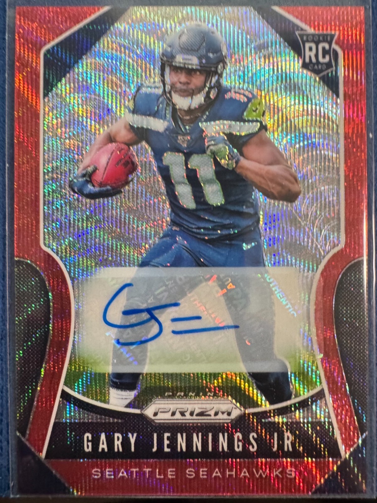 Gary Jennings Jr Panini Prizm #355 Autograph-Red Wave