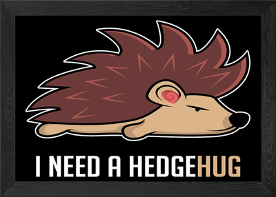 #ad I Need A Hedgehug Animal L Framed Wall Art Poster Canvas Print Picture GBP 29.95