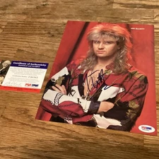 JOE ELLIOTT of DEF LEPPARD Signed PSA #F90363 Magazine Page.Perfect for framing